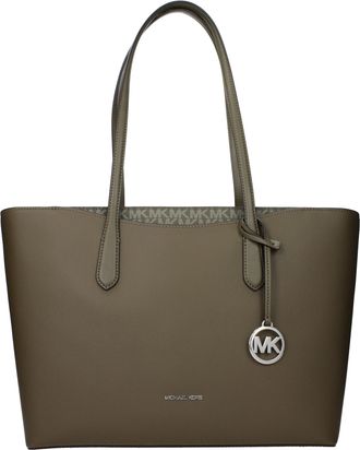 Michael Kors Arden Damess Schoudertas Stof Groen/Olijf