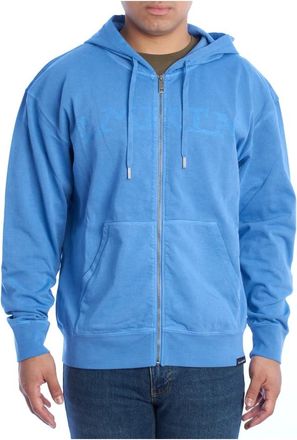 La Martina Hooded Zip-Up Sweatshirt - Heren - Vesten met rits - Blauw - L - Katoen - Hoodies & sweatvesten