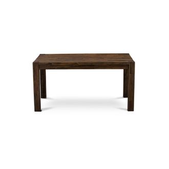 East West Furniture CN6-07-T Beautiful Rectangular Table with Distressed Jacobean Color Table Top Surface and Asian Wood Dinette Table Wooden Legs - Distressed Jacobean F