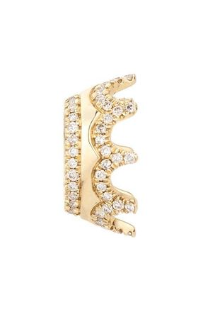 Adina Reyter Pav&eacute; Crown Big Bead Charm in Yellow Gold at Nordstrom