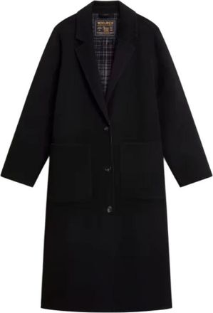 Woolrich Cappotto in lana double - - Coats - Donna - Nero - M