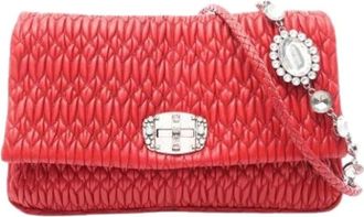 Miu Miu Borsa a spalla Pre-owned Matelasse - - Pre-owned - Donna - Rosso - ONE SIZE