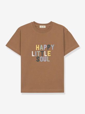 L&auml;ssig T-Shirt Kinder Little Gang L&Auml;SSIG, Bio-Baumwolle karamell