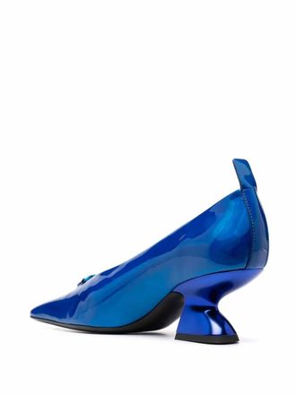 Ferragamo F Heel Pump - Blue