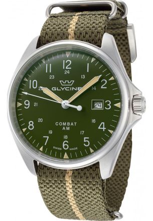 Glycine GL0458 Mens Combat Watch - Silver - One Size