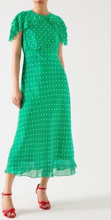 L.k. Bennett Ellen Polka Dot Maxi Dress in Green at Nordstrom Rack, Size 10 Us / 14 Uk