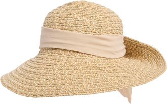 Nine West Flip Up Floppy Straw Sun Hat in Neutral Multi at Nordstrom Rack