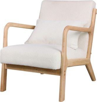 Moloo en tejido Curly Ecru y madera natural