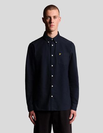 Lyle & Scott Lyle And Scott Mens Cotton Button Down Oxford Shirt - Navy - Size: Regular/34