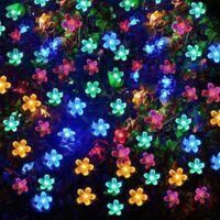 OEM Guirnalda De Luces Solares Multicolor Para Exteriores De 7 M - 50 Led Impermeables - 2 Modos De Iluminaci&oacute;n - Panel Solar De Bajo Consumo Para Jard&iacute;n 