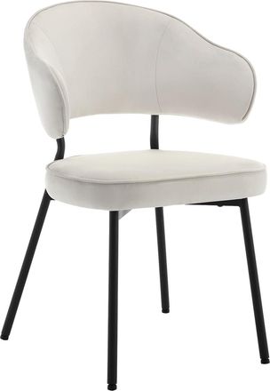 Woltu 1x Silla De Comedor Silla De Cocina Tapizada En Terciopelo Silla Acolchada Especial Para Sala De Estar Y Restaurante Blanco - Woltu