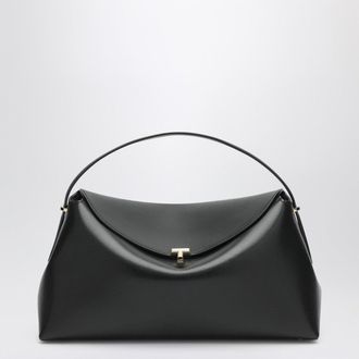 Toteme Black leather T-lock bag