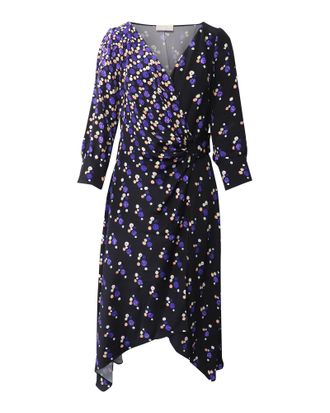 Peter Pilotto Printed Wrap Dress in Multicolor Silk
