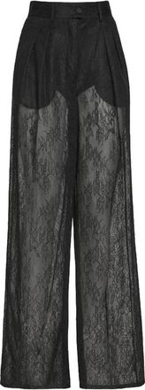 Simona Corsellini Wijde broek - Dames - Wijde Broeken - Zwart - XS - Polyester - Broeken