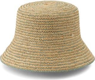 Helen Kaminski Nala Raffia Bucket Hat in Natural/Seaglass at Nordstrom Rack