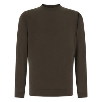 Boggi Milano Truien & Vesten, Heren, Bruin, 2Xl, Wol, Trui met ronde hals van superfijne wol