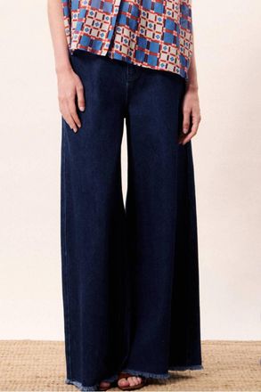 FRNCH Forno Wide Leg Jeans In Blue