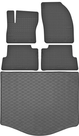 OEM Juego De Alfombrillas De Goma Para Coche Y Alfombrilla Para Maletero Para Ford C-max I Minivan (2003-2010)