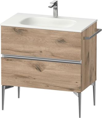 Duravit Duravit - Sivida Mueble Bajo Lavabo, 2 Cajones, Tirador Cromado