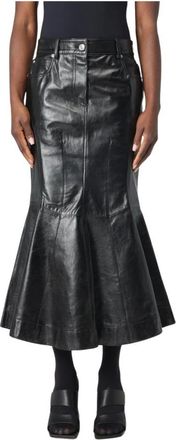 Sportmax Dames, Rokken, Zwart, Maat: XS Leer