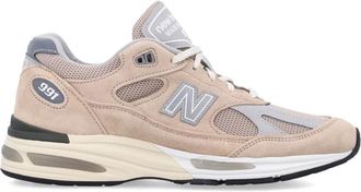 New Balance Sneakers, male, Beige, 9 UK, Made in UK 991v2