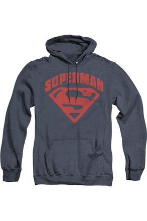 Gildan Superman Super Shield Adult Heather Hoodie / Hooded Sweatshirt