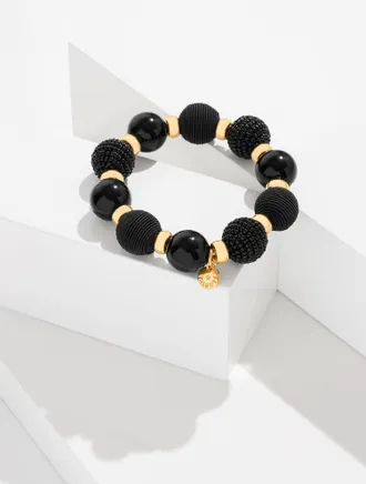 Talbots Martha Stretch Bracelet - Black/Gold - 001 Talbots