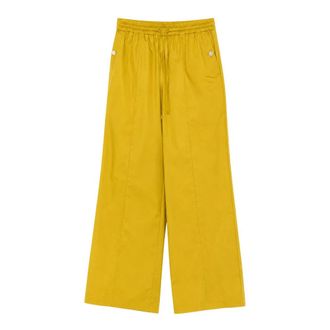 Twinset Wide Trousers, female, Yellow, Size: S Twin-set Trousers