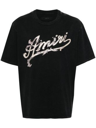 Amiri logo-printed cotton T-shirt - Black