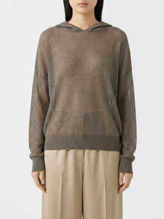 Rick Owens Felpa con cappuccio in puro cashmere con spalle scese