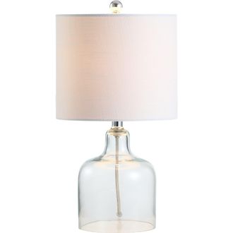 Jonathan Y Designs Gemma Glass Bell LED Table Lamp in Clear at Nordstrom