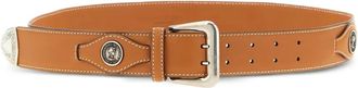 Ermanno Scervino metal-coin leather belt - Bruin