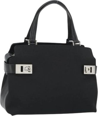 Ferragamo Pre-owned Hand Bag - Dames - Vintage Handtas - Zwart - ONE Size - Leer - Vintage