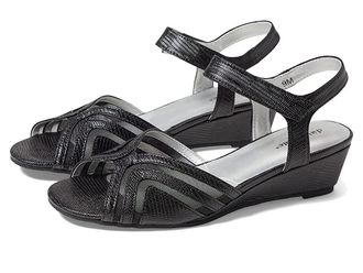 David Tate Admire Womens Shoes Black Lizard Print : 10.5 WW (EE), Leather