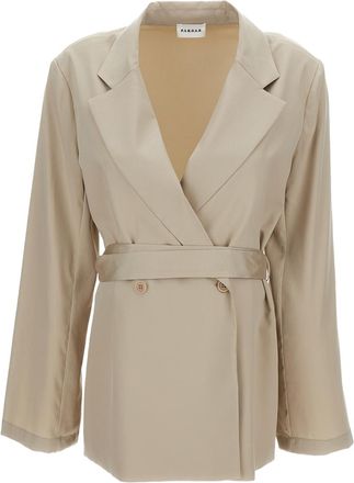 P.A.R.O.S.H. Tailored Beige Jacket with Clean Minimalist Design