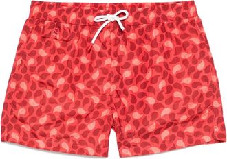 Kiton Costume da bagno con stampa - Rosso
