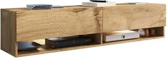 Mirjan24 Mobilier1 - Mueble Tv Sarasota 118, Roble Wotan, N&uacute;mero De Puertas: 0, N&uacute;mero De Cajones: 0, 140x30x33cm