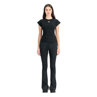 Alpha Industries Alpha Industries, Leggings, female, Black, Size: S World Flared Pant