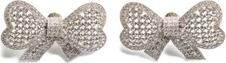 Valentino Garavani Trop Chou Earrings In Metal And Swarovski Crystals