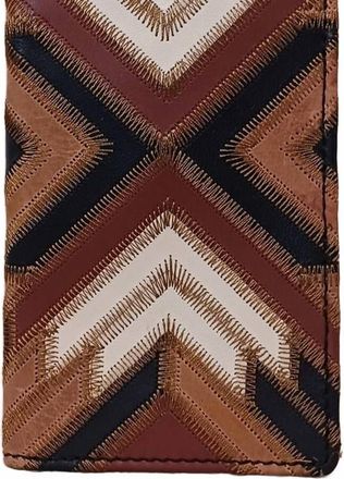 Hooey Mens Patchwork Leather Rodeo Wallet In Brown