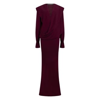 Alberta Ferretti Kleedjes, Dames, Rood, S, Elegant Lange Jurk