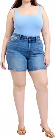 Judy Blue Mid Length Shorts - Plus In Blue