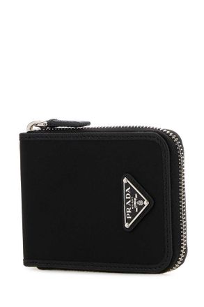Prada Mens Black Fabric Wallet Nero Portafogli
