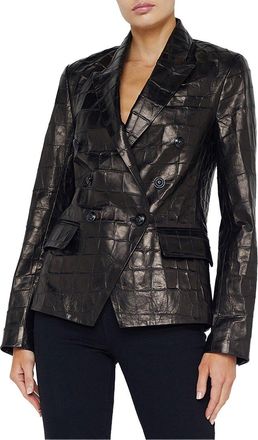 L'agence Lagence Kenzie Leather Blazer