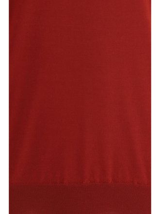 Brunello Cucinelli Mens Sweater Virgin Wool Cherry-Mist Fleece Cherry/mist