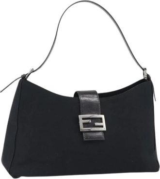 Fendi Pre-owned Vintage Schoudertas - Dames - Vintage Schoudertas - Zwart - ONE Size - Katoen - Vintage