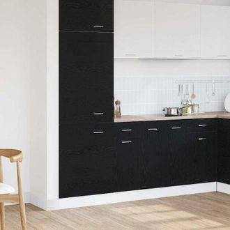 vidaXL Armadietto inferiore con cassetto Rovere nero 30 x 46 x 81.5 cm - Vidaxl