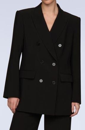 Bcbgmaxazria Tonya Oversize Double Breasted Blazer in Black at Nordstrom Rack, Size 4