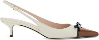 Valentino Garavani Slingback pumps met strikdetail - Wit