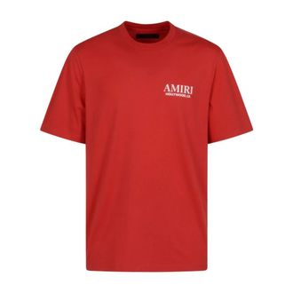 Amiri T-Shirts, male, Red, Size: M Bones Stacked Tee